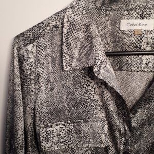 Calvin Klein Snakeskin Print Large Blouse